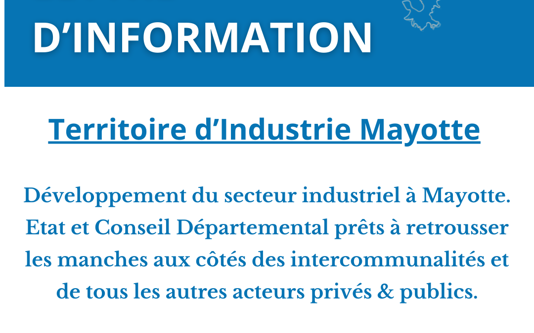 Lettre d’information territoire d’industrie Mayotte